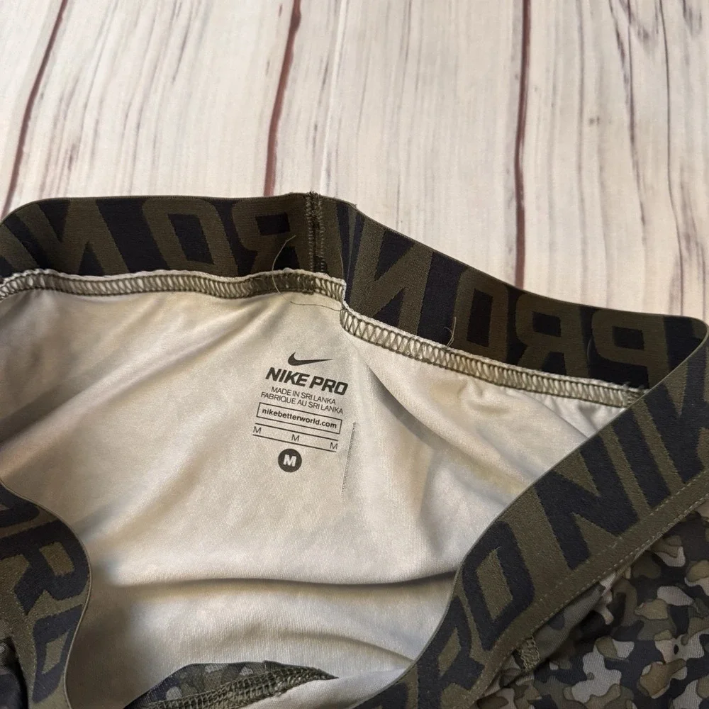 Nike Pro Dri-Fit Compression Leggings‎ Lot 2 M Floral & Camo Athletic Gym